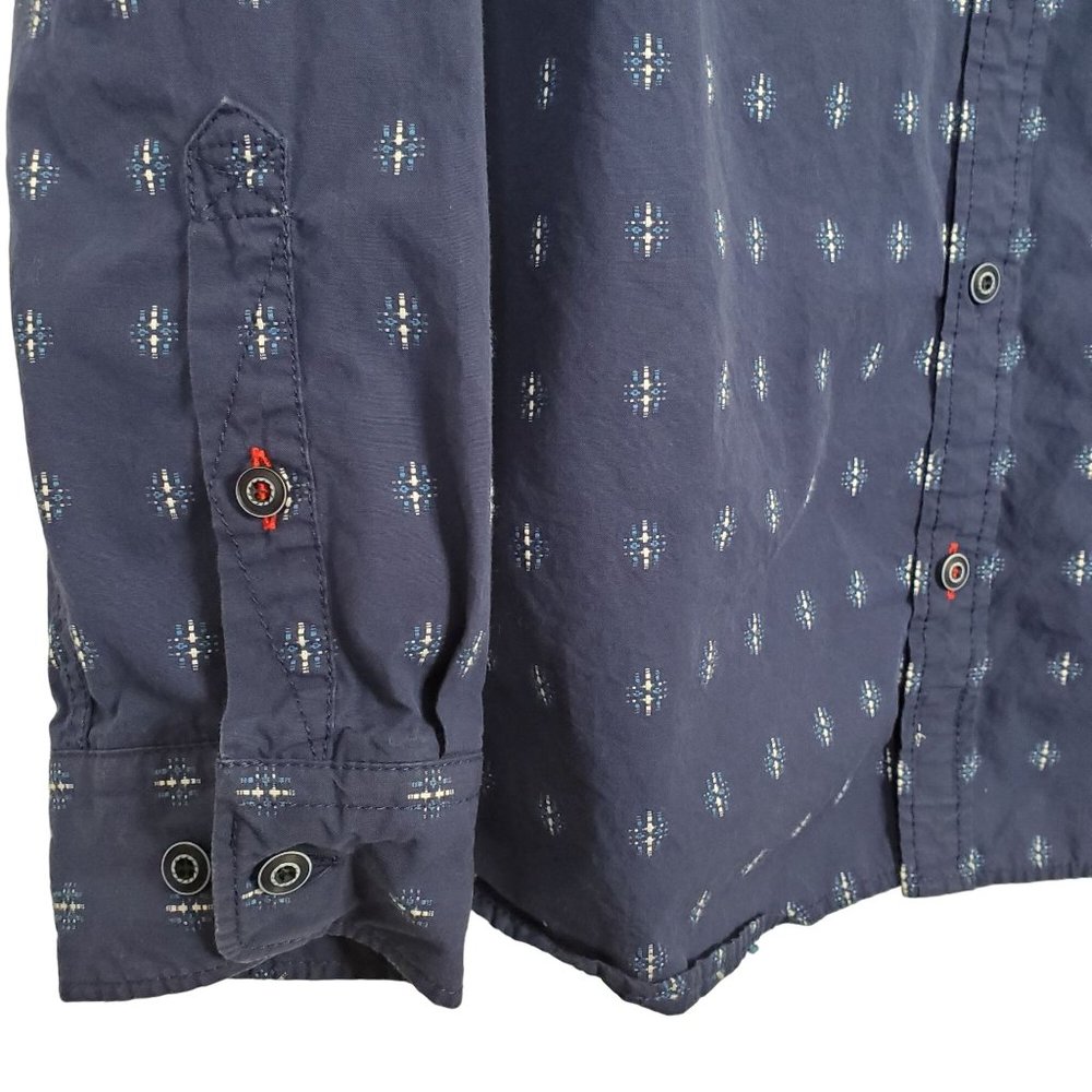 FatFace UK Size L Shirt 100% Cotton Embroidered Button Front Long Sleeve Pocket - Picture 5 of 12